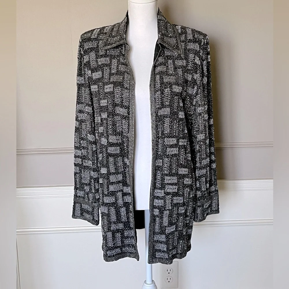 Judith Ann vintage beaded silk jacket Medium Neiman Marcus luxury Golden Girls